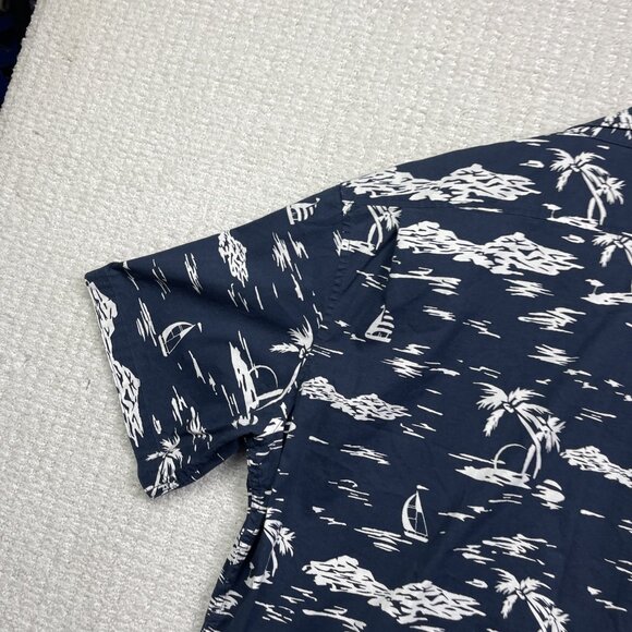 Jachs New York Shirt Men’s XL Blue Palm Tree Sail Boat AOP Short Sleeve Hawaiian - Picture 11 of 14